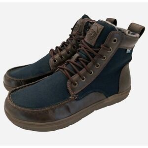 Lems Boulder Boot Mens Size 9 Wmns 10.5 Navy Stout Brown Minimalist Hiking Boots